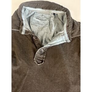 Tommy Bahama Men’s Island Crafted Black Polo 100% Cotton Large Garment Dyed